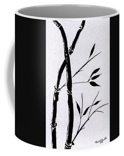 Bamboo Coffee Mug featuring the drawing Bamboo 1 by Micah Guenther