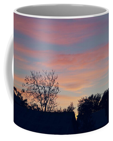 Sunset Coffee Mug featuring the photograph Banded Sunset by Michele Myers