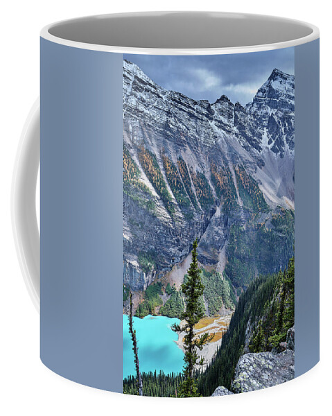 Banff Coffee Mug featuring the photograph Banff Lake Louise Puzzle by Carl Marceau