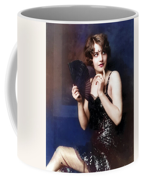 Barbara Stanwyck Coffee Mug featuring the digital art Barbara Stanwyck - Ziegfeld Girl by Chuck Staley