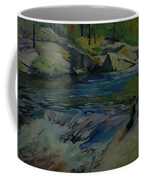 Algonquin Park Coffee Mug featuring the painting Barron Canyon by Sheila Romard