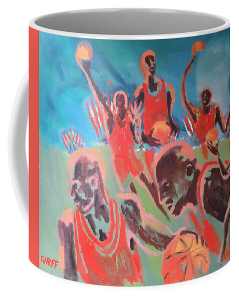 Enrico Garff Coffee Mug featuring the painting Basketball Soul by Enrico Garff