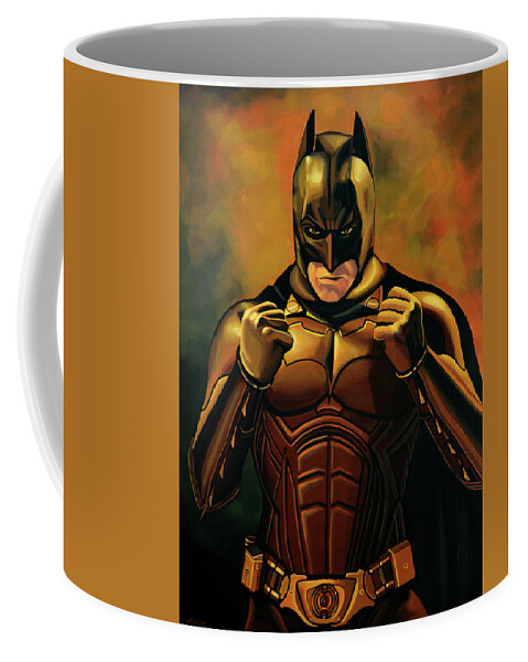 Paul Meijering Coffee Mug featuring the painting Batman the Dark Knight by Paul Meijering