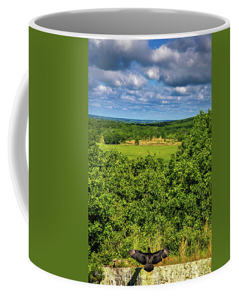 Vulture Coffee Mug featuring the photograph Battlefield Vulture by Dave Melear