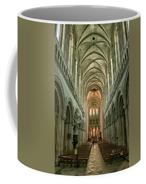 Cathedral Coffee Mug featuring the photograph Bayeux Cathedral 2 by Lisa Chorny
