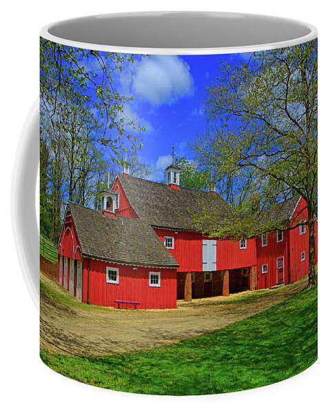 Bayonet Farm Coffee Mug featuring the photograph Bayonet Farm Red Barn by Raymond Salani III