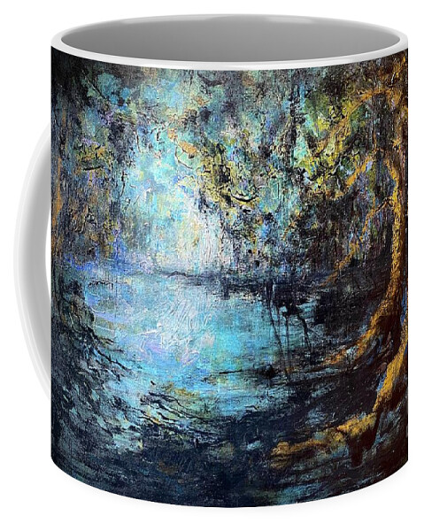 Landscape Painting Coffee Mug featuring the painting Bayou Voodoo by Francelle Theriot