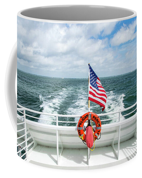 Pensacola Coffee Mug featuring the photograph Bayside Ferry View by Beachtown Views