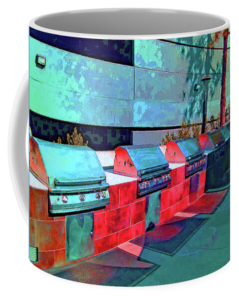 Landscape Coffee Mug featuring the photograph BBQs by Andrew Lawrence