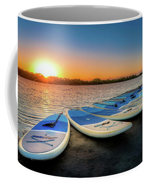 Florida Coffee Mug featuring the photograph Tigertail Beach Boards by Dee Potter