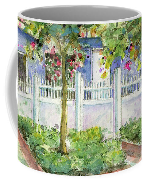 Corona Del Mar Coffee Mug featuring the painting Beach Cottage by Rebecca Matthews
