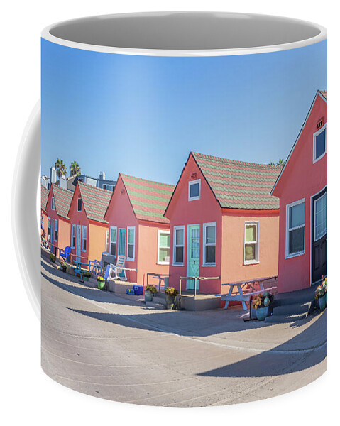 Cottage Coffee Mug featuring the photograph Beach Cottages by Alison Frank
