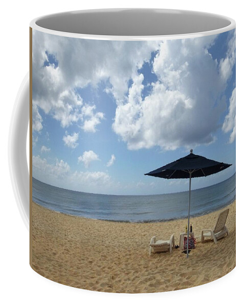 Beach Coffee Mug featuring the photograph Beach Getaway by Brad Barton