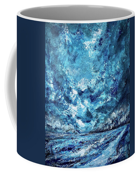 Sea Coffee Mug featuring the painting Beach me by Francelle Theriot