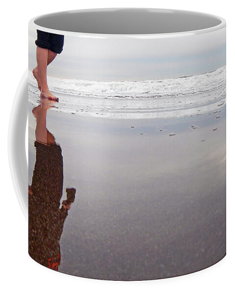 Beach Coffee Mug featuring the photograph Beach Walk by Robert Dann