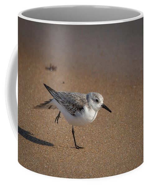 Bird Coffee Mug featuring the photograph Beach Yoga by Linda Bonaccorsi