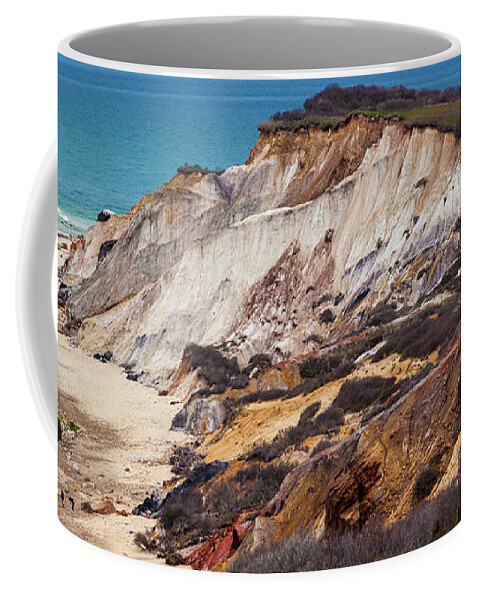 Beachcombers On The Vineyard Coffee Mug featuring the photograph Beachcombers on The Vineyard by Michelle Constantine