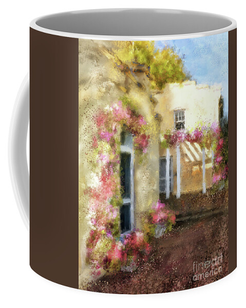 Courtyard Coffee Mug featuring the digital art Beallair In Bloom by Lois Bryan