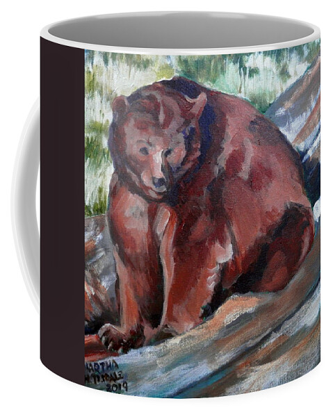 Brown Bear Coffee Mug featuring the painting Bear from Bear Country by Martha Tisdale