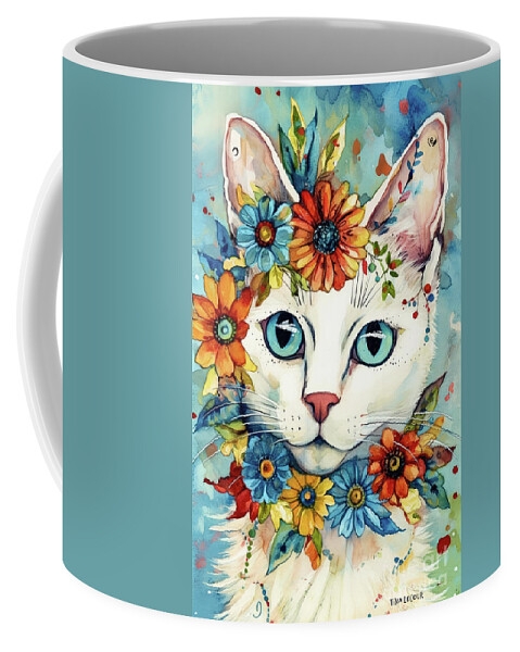 Cats Coffee Mug featuring the painting Beautiful Bella by Tina LeCour