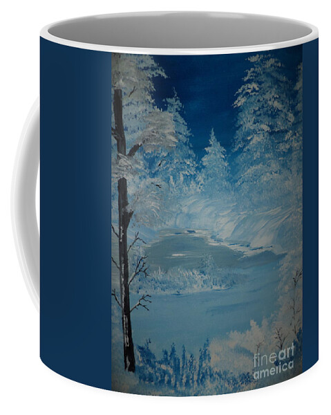 Donnsart1 Coffee Mug featuring the painting Beautiful Chilly Winter Painting # 204 by Donald Northup
