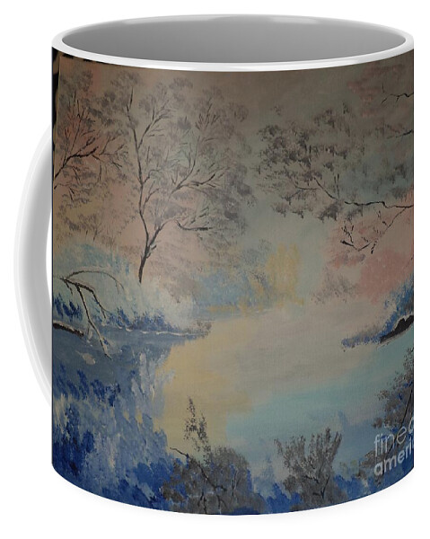 Beautiful Colors And Trees Coffee Mug featuring the painting Beautiful Morning Time Painting # 73 by Donald Northup