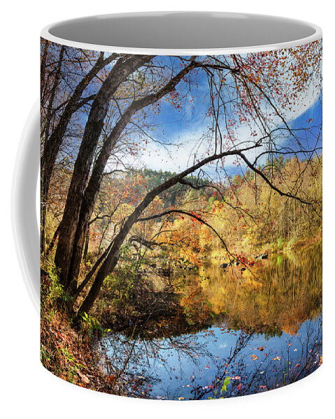 Carolina Coffee Mug featuring the photograph Beautiful Reflections on an Autumn Day by Debra and Dave Vanderlaan