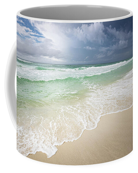 Beach Coffee Mug featuring the photograph Beautiful Waves as the storm approaches In Gulf Islands National Seashore by Jordan Hill