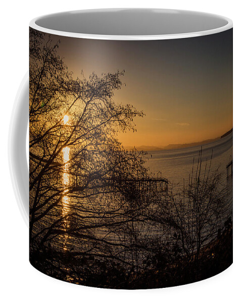 Pier Coffee Mug featuring the photograph Beautifully Broken by Monte Arnold