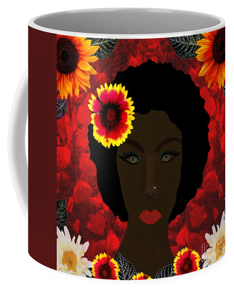 Flowers Coffee Mug featuring the mixed media Beauty In The Garden by Diamante Lavendar