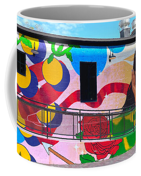 Mural Coffee Mug featuring the photograph Beauty on the Building by Lee Darnell