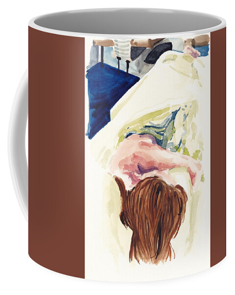 Woman Coffee Mug featuring the painting Beauty Sleep by George Cret