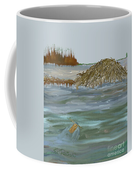 Nature Coffee Mug featuring the digital art Beaver Prepares for Winter by Kae Cheatham