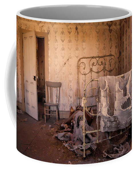 Bodie Coffee Mug featuring the photograph Bed Begone in Bodie by Cheryl Strahl