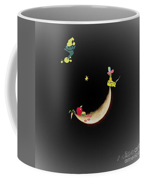Dreams Coffee Mug featuring the mixed media Bedtime Snack by Denise F Fulmer