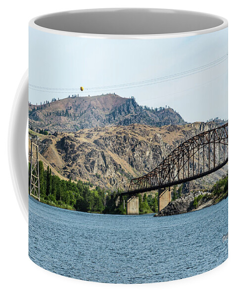 Beebe Bridges Over The Columbia Coffee Mug featuring the photograph Beebe Bridges over the Columbia by Tom Cochran
