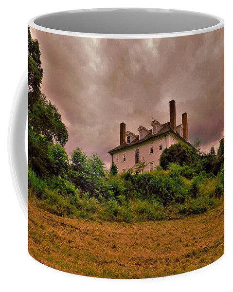 - Before The Storm - - Hamilton House - South Berwick Coffee Mug featuring the photograph - Before the storm - - Hamilton House - South Berwick, Maine by THERESA Nye
