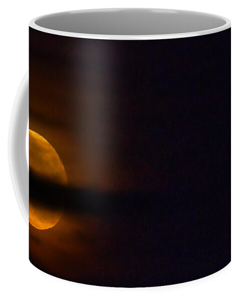 Super Moon Coffee Mug featuring the photograph Behind the clouds by Subroto Mukherjee