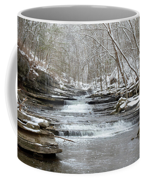 Bella Vista Arkansas Coffee Mug featuring the photograph Bella Vista Falls in Winter #1 by Mindy Musick King
