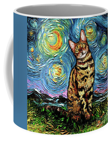 Bengal Coffee Mug featuring the painting Bengal Night by Aja Trier