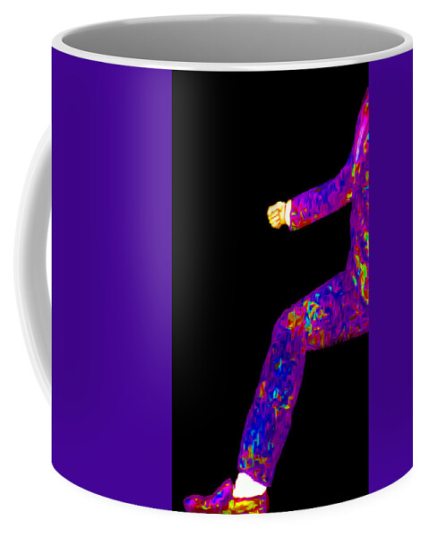 Abstract Coffee Mug featuring the digital art Best Foot Forward Abstract by Ronald Mills