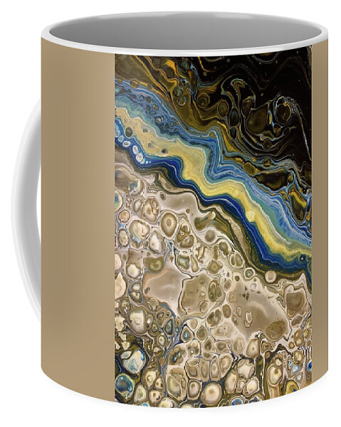 Space Coffee Mug featuring the painting Between worlds by Nicole DiCicco