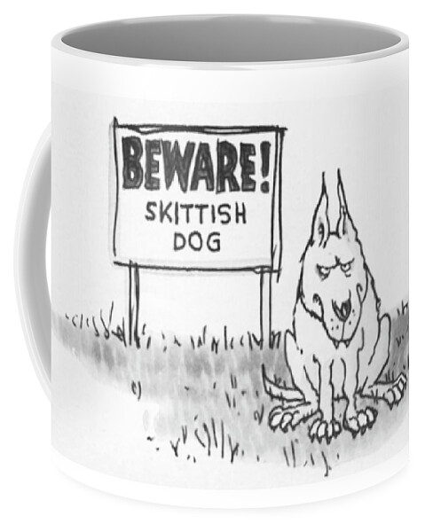 Beware Skittish Dog Coffee Mug