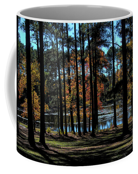 Lindale Coffee Mug featuring the photograph Beyond the Village Square by Diana Mary Sharpton
