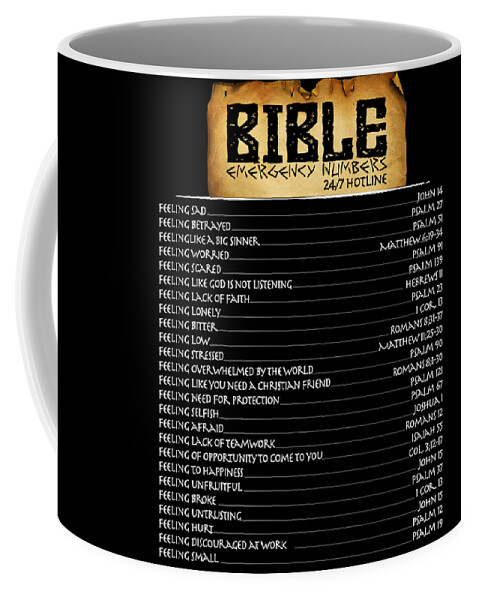 Bible Emergency Hotline Numbers Cool Christian S Coffee Mug by Noirty  Designs - Pixels