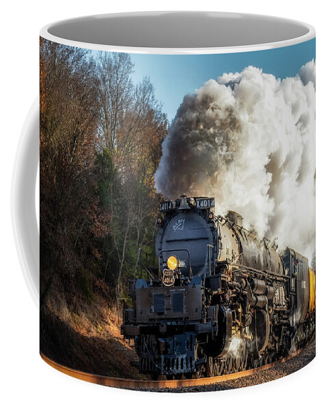 Engine 4014 Coffee Mug featuring the photograph Big Boy Under Steam by James Barber