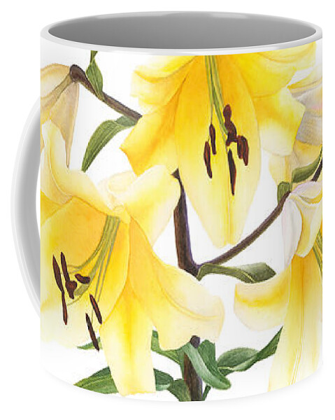 Esperoart Coffee Mug featuring the painting Big Brother Lily by Espero Art