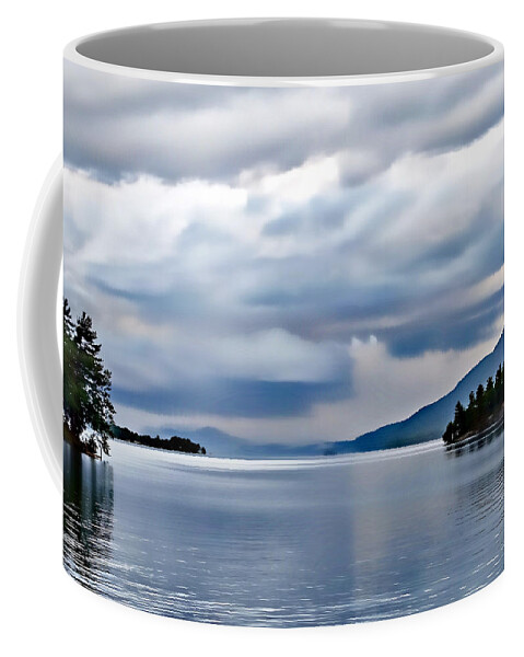 Clouds Coffee Mug featuring the photograph Big Clouds Over Lake George by Russel Considine