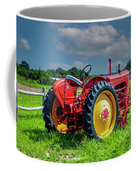 Tractor Coffee Mug featuring the photograph Big Red by Cathy Kovarik
