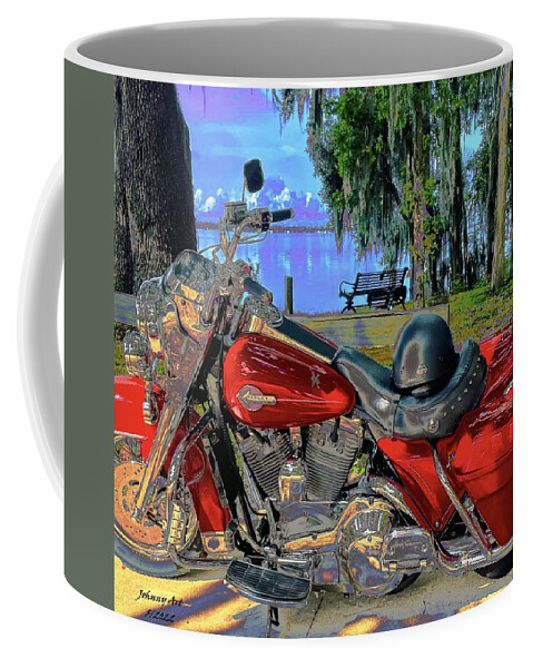 Harley Davidson Coffee Mug featuring the photograph Big Red by John Anderson